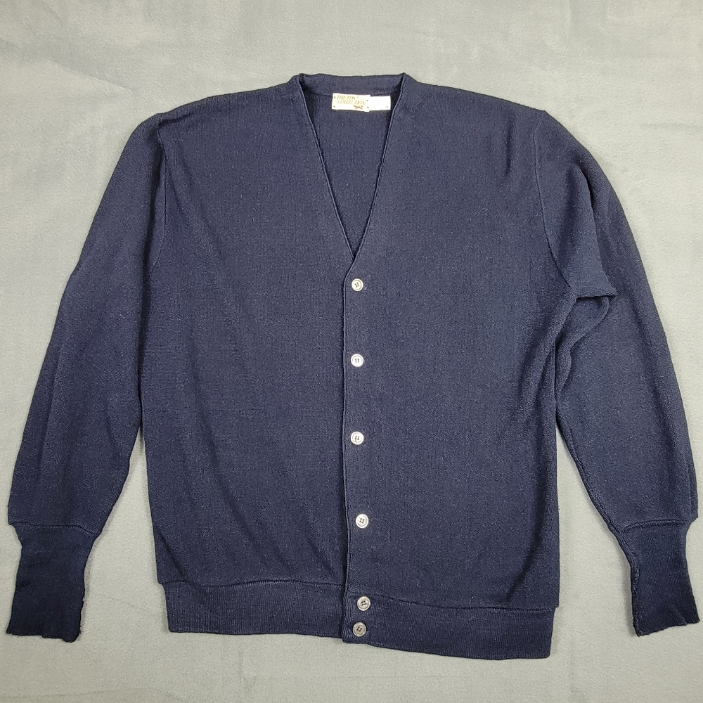 The Fox Collection Cardigan Mens XLarge Blue